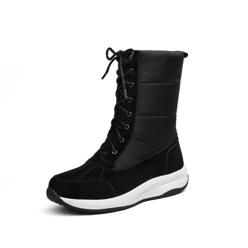 

BLXQPYT New Girls Women Genuine Leather Botas De Invierno Para Mujer Booties Woman Punk Shoes Botas De Mujer Boots 109