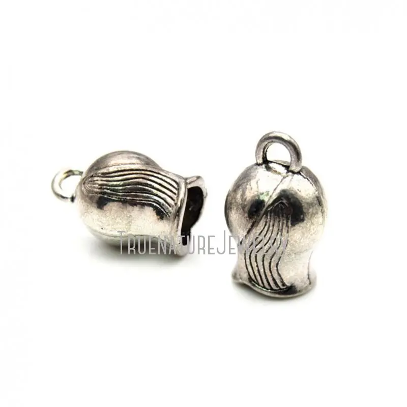 

FC17368 20PCS Copper Jewelry Bell Cone Shape Beads Tassel Cap Antique Silver Plated Accessories For DIY Jewellery Making