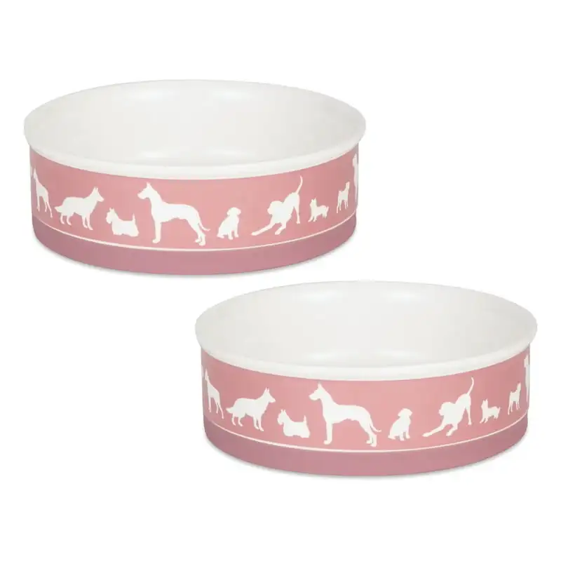 

Bowl, Dog Show, Rose, Large, 7.5Dx2.4H (Set of 2) Cat bowl with legs Plato para gato Cat food bowls Cat food mat Plastic bowls P