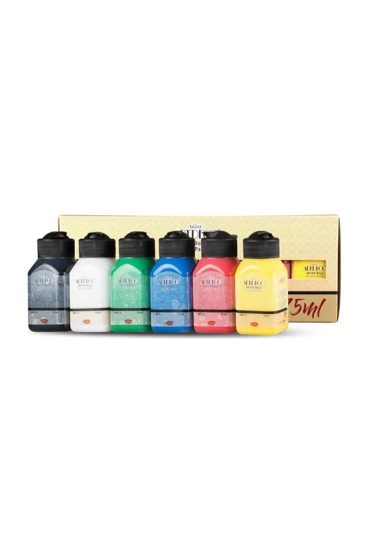 

Acrylic Paint Set 6x75 Vivid Colors