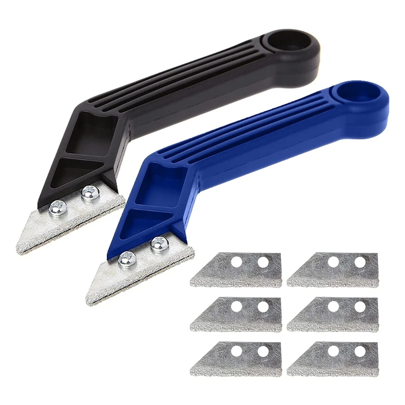 

GTBL 8 Pcs Grout Remover Tile Grout Saw Removal Hand Tool With 6Pcs Extra Blades For Tile Cleaning Removing Paint And More