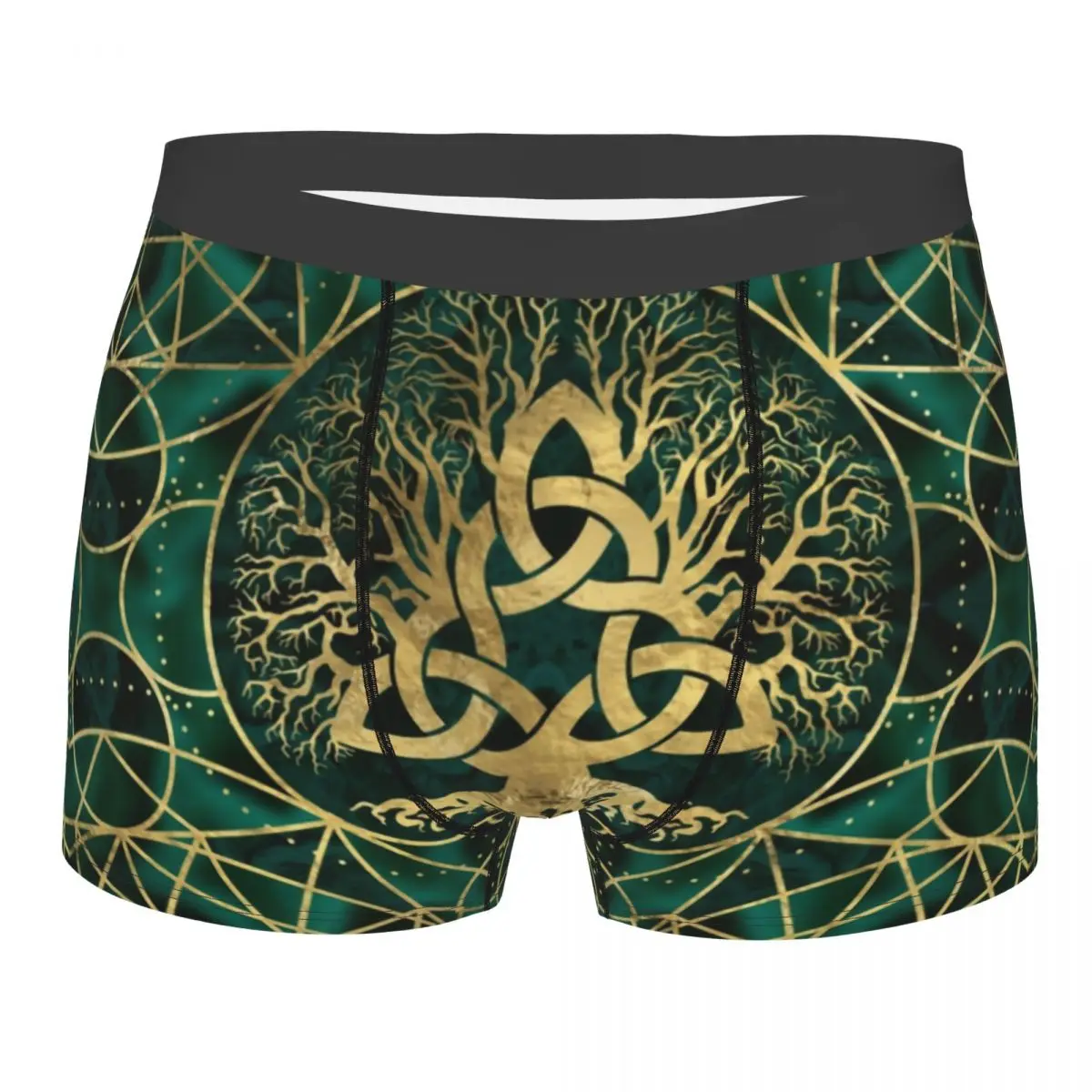 Дерево жизни на заказ с нижним бельем Triquetra мужские шорты-боксеры принтом