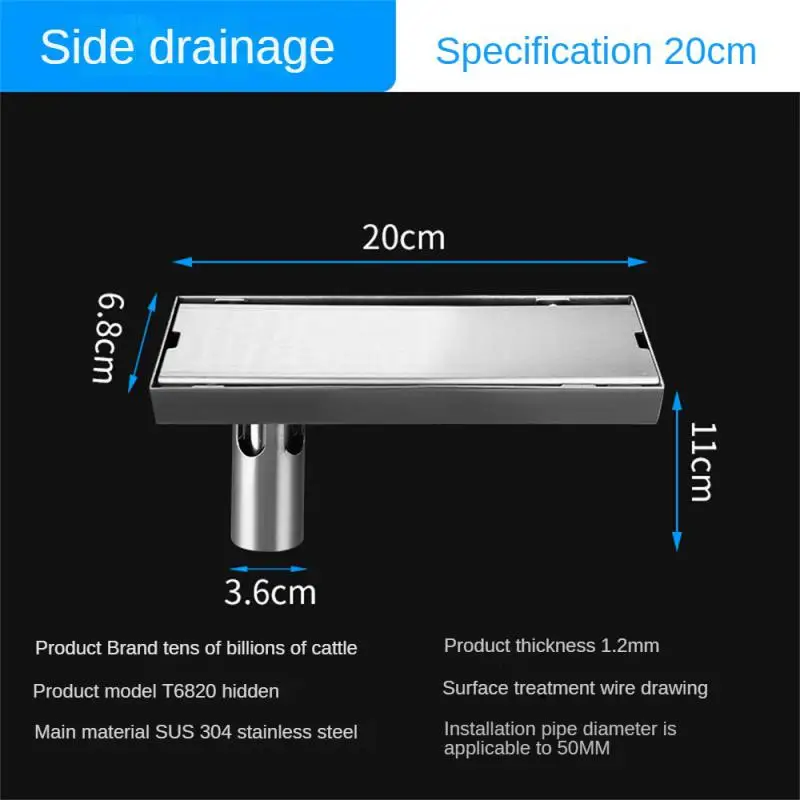 

Высококачественная Напольная лента из нержавеющей стали Sus304, невидимый способ установки и борьбы с вредителями для быстрого дренажа