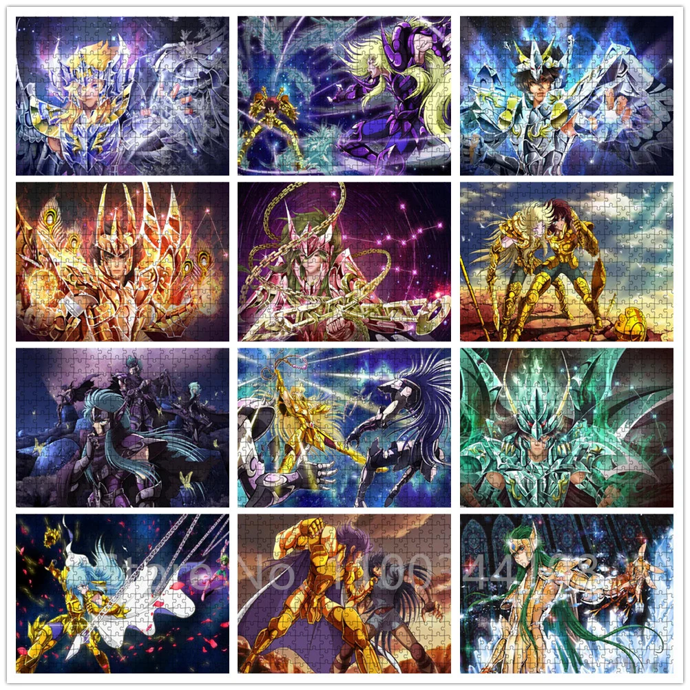 

Saint Seiya Puzzle 300/500/1000 Pieces Bandai Japanese Anime Jigsaw Puzzle for Adults Kids Educational Toys Gift Fun Game