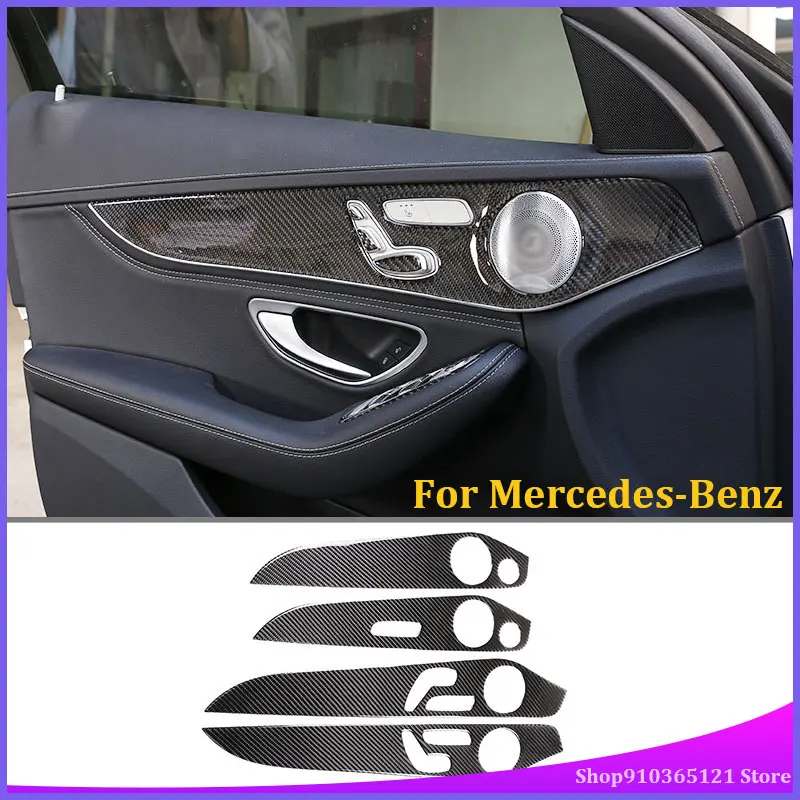

Для Mercedes -Benz C -Class Glc -Class W2052014 -2020 внутренняя отделка дверной панели автомобиля из настоящего углеродного волокна (мягкие) внутренние детали автомобиля