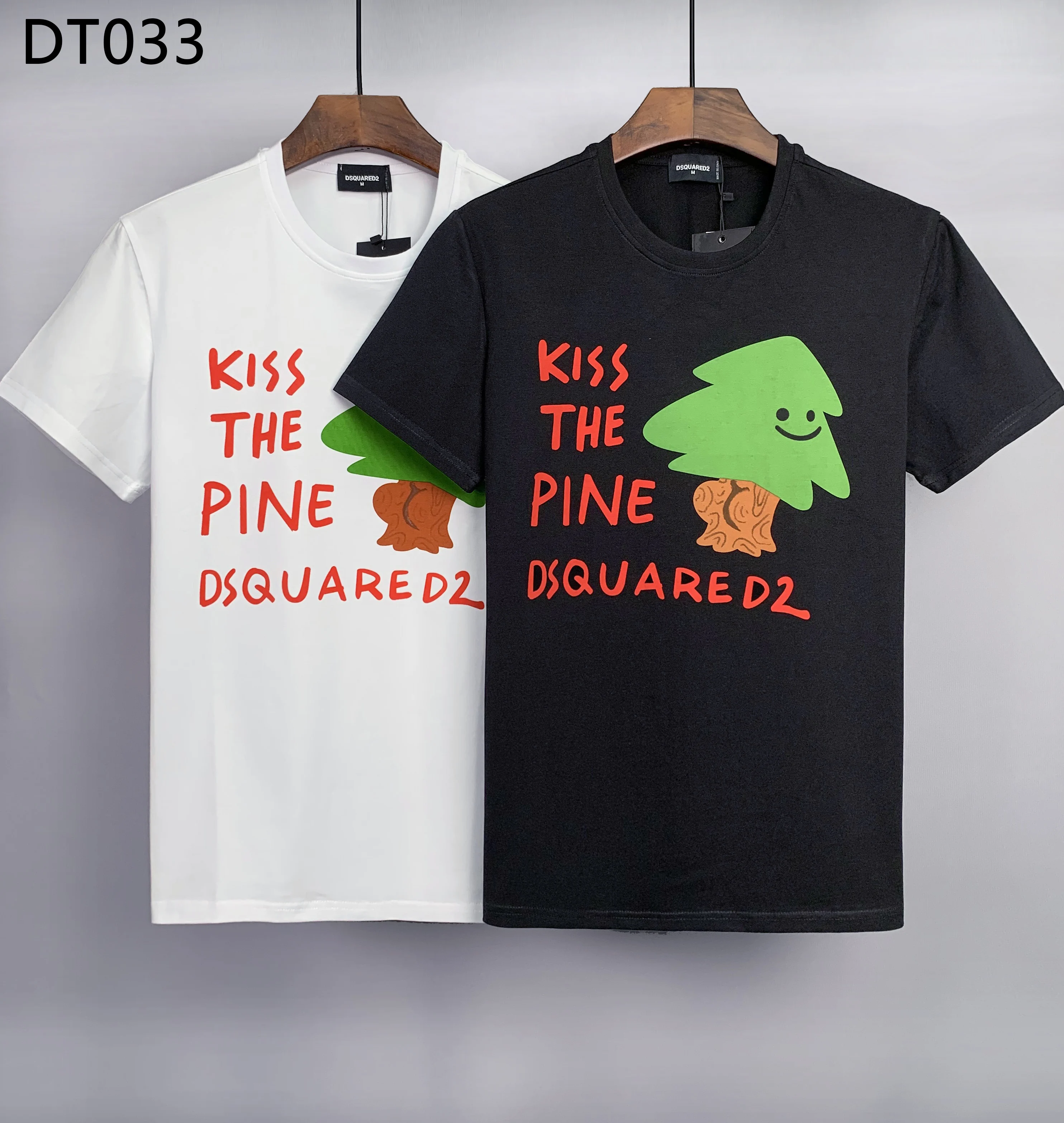 

2023 dsquared2 Летняя мужская футболка с круглым вырезом, мужские футболки с коротким рукавом, крутая мужская приталенная Повседневная футболка д...