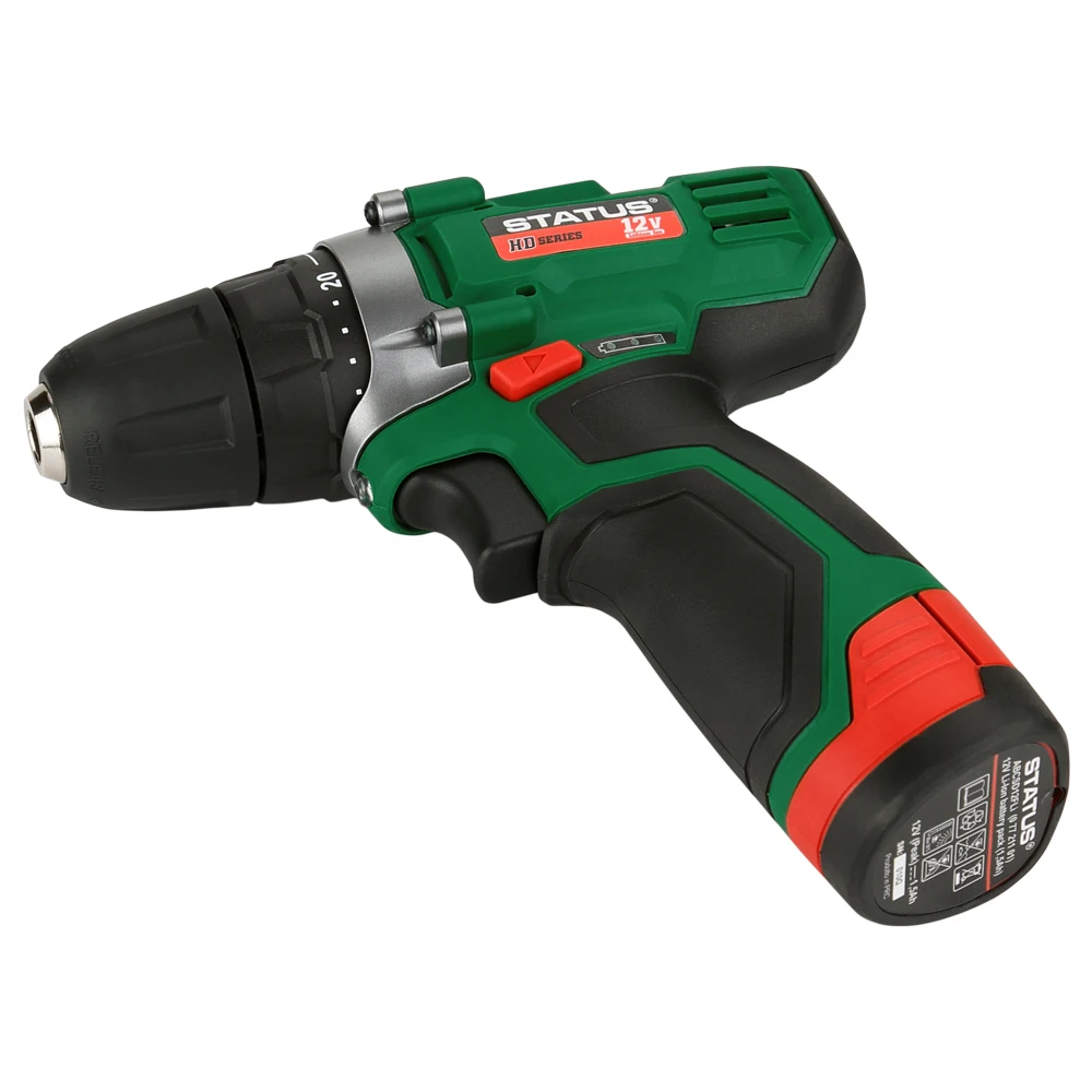 Дрель-шуруповерт аккумуляторная STATUS CSL12-2 Li (2 Li-ion батареи 10 8 В емкость 1 3 Ач
