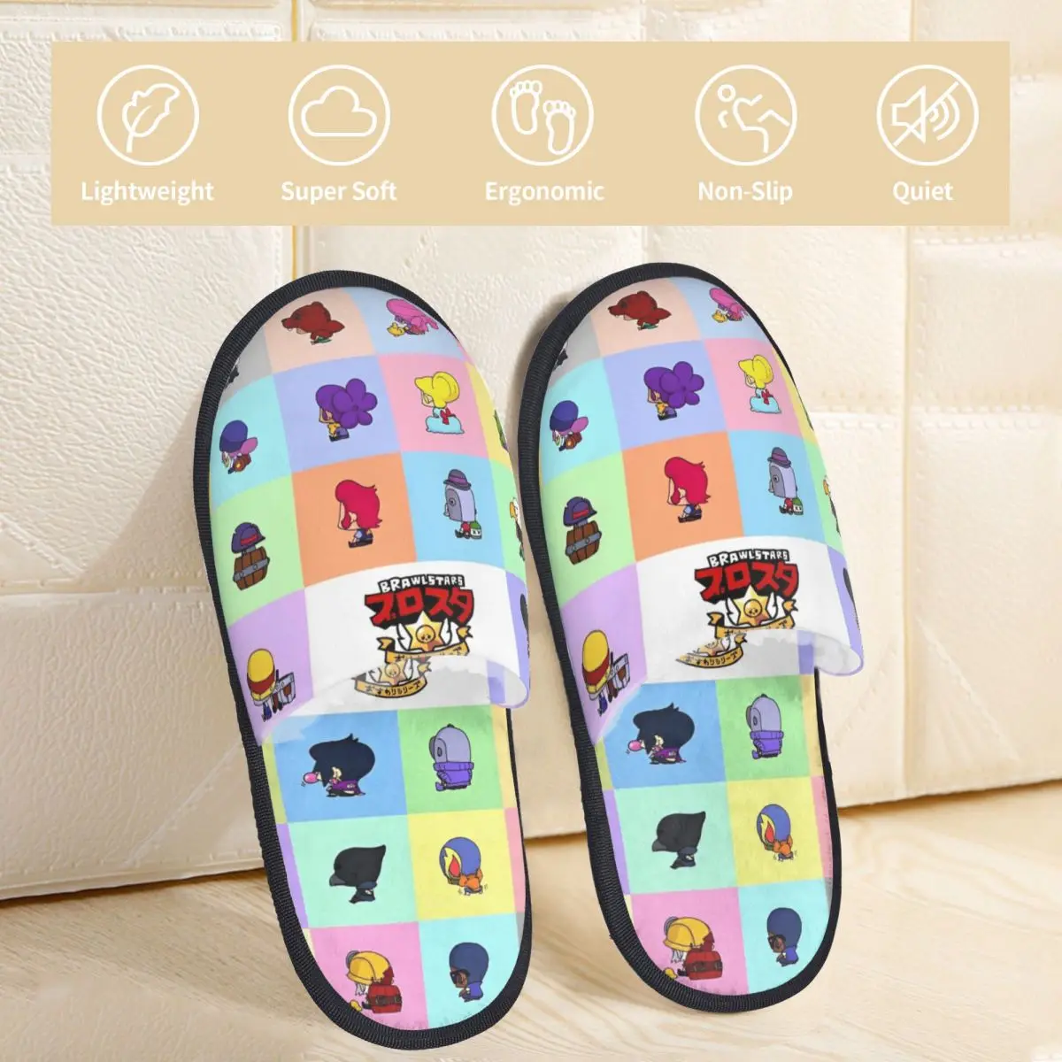 Зимние домашние тапочки Brawll Emz Spike Squeak Merch меховые шлепанцы мягкие нескользящие с