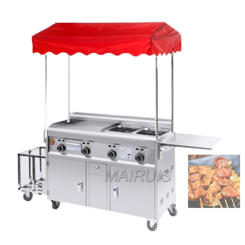 Snack Food Truck Small Gas Mobile Fast Food Cart Mobile Trailer Kitchen For Sale