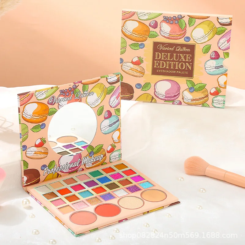 

Macaron 32 Colors Eye Shadow Plate Highlight Blush One Easy To Color Smear-Proof Makeup Cosmetics Makeup Eyeshadow Palette