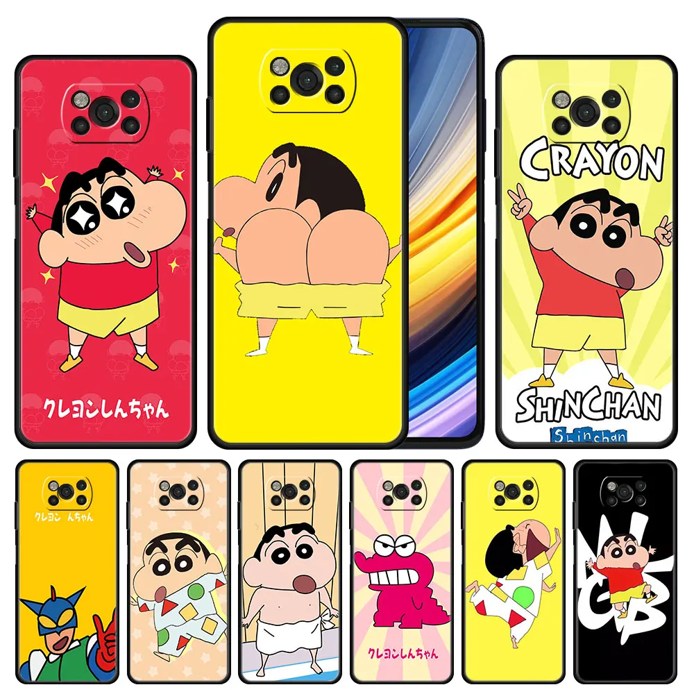 

Case Cover for Xiaomi Poco X3 X4 M3 F1 F2 F3 M3 M4 NFC Redmi K40 K40s K50 11T 12 12X Pro Soft Crayon Shin-Chan Cartoon