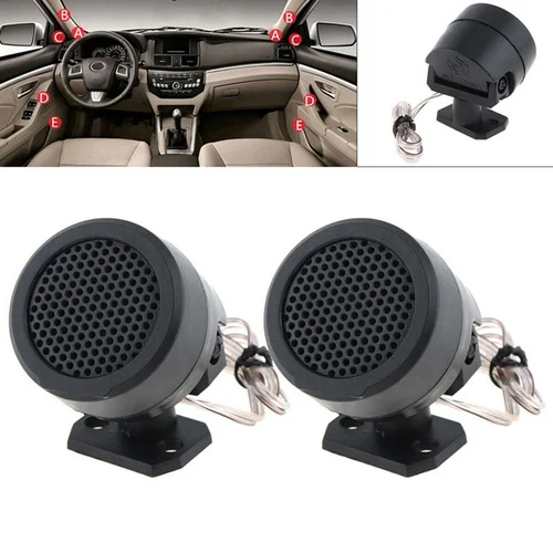 

500w Car Power Built-in Crossovers Auto Loud Speakers Dome Tweeter New