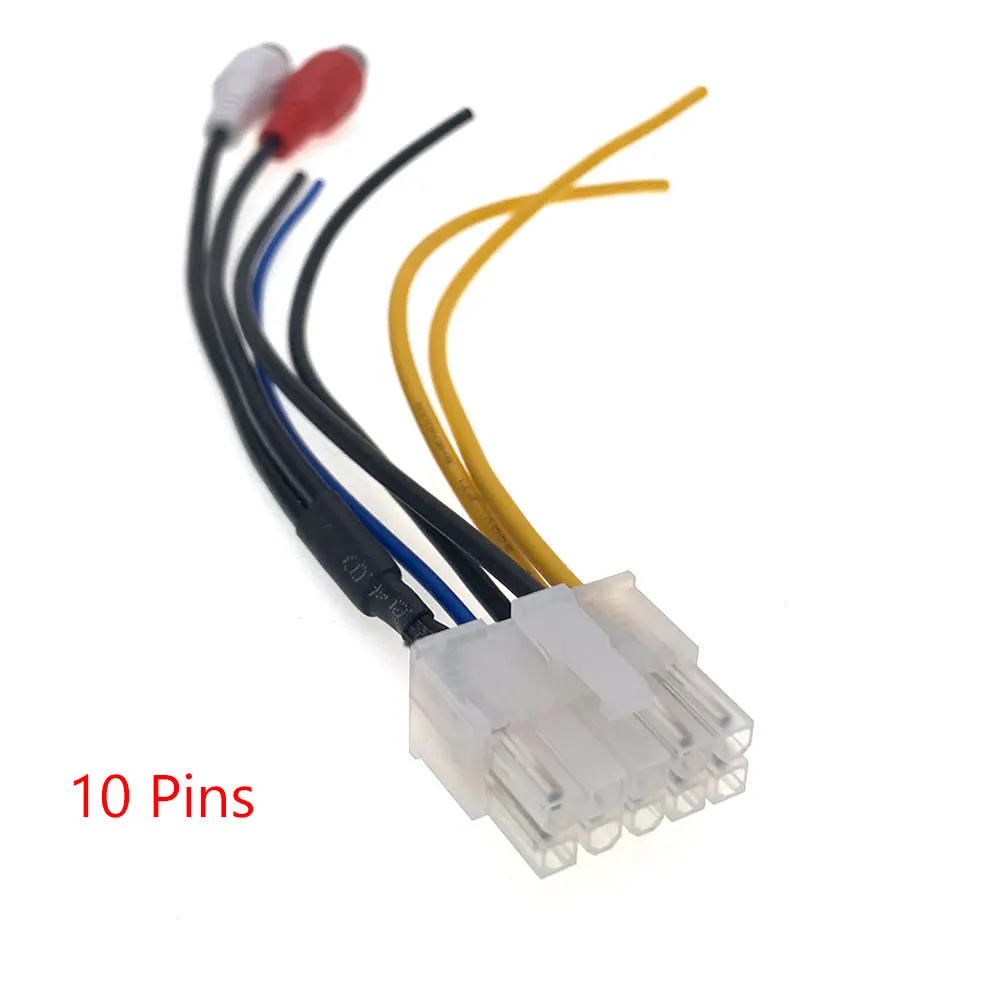 

10-контактный автомобильный Стереоусилитель мощности, сабвуфер-низкочастотный RCA-штепсельная Вилка для оригинальных фотографий