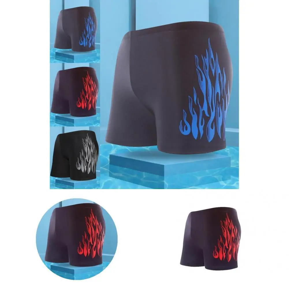 

Soft Chic Anti-shrink Men Swimwear Great Stitching Swimming Shorts Lightweight for Spa