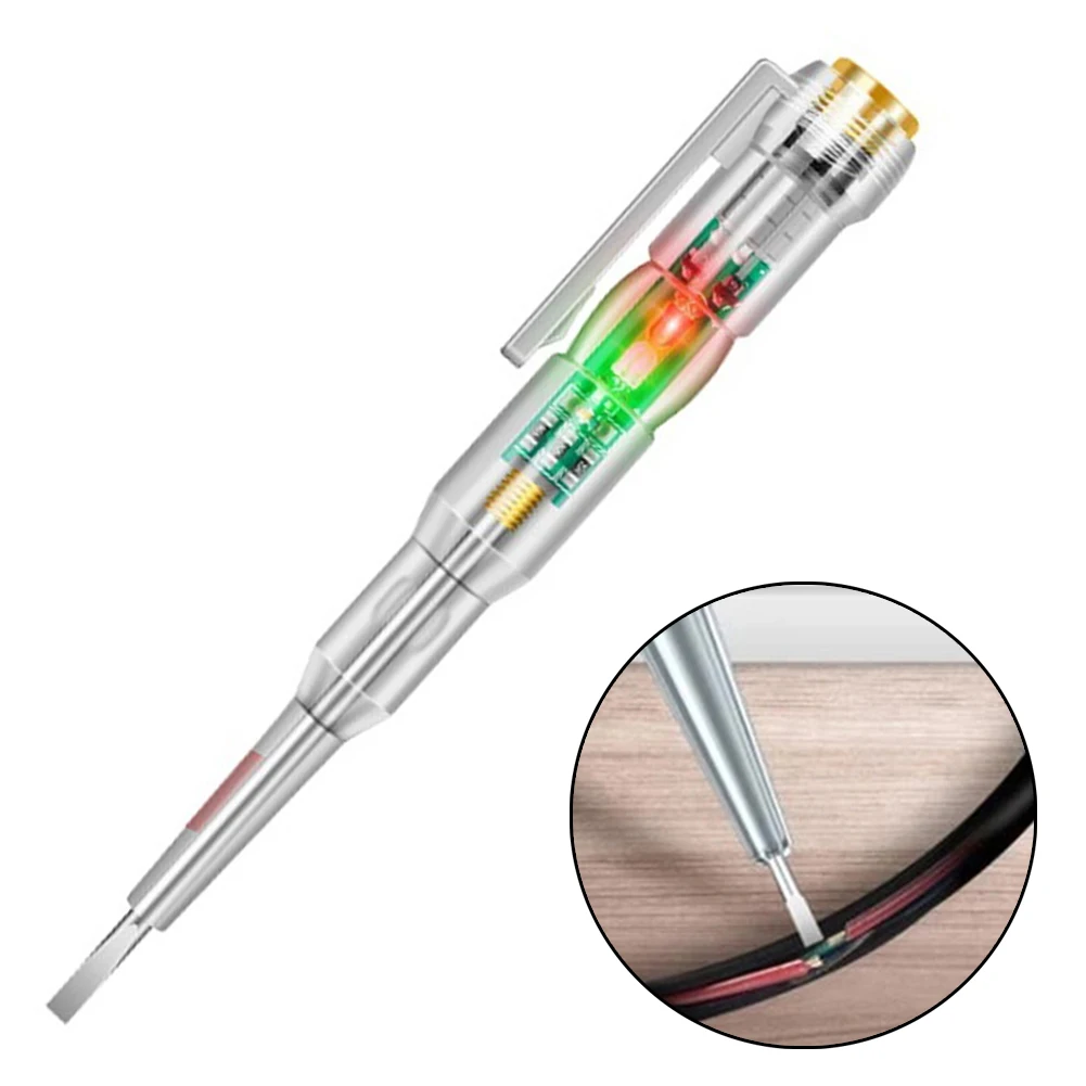 

1pc 24-250V Induction Electrical Tester Pen Double-light Measuring Electrical Instrument Hand Tool For Testing Repairing