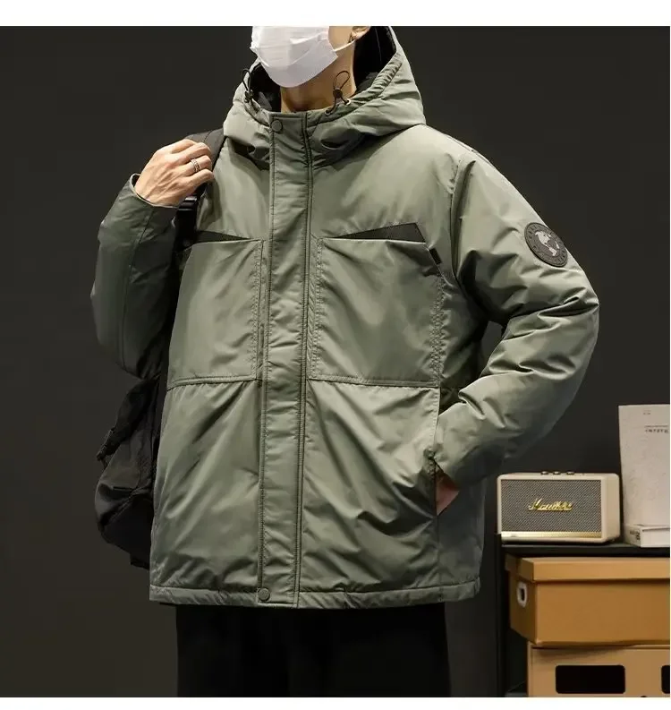 2024 Мужская зимняя куртка модная универсальная легкая укороченная в магазине для