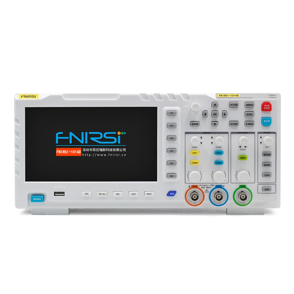 FNIRSI-1014D цифровой осциллограф 2 в 1 двухканальный входной генератор сигналов 100 МГц