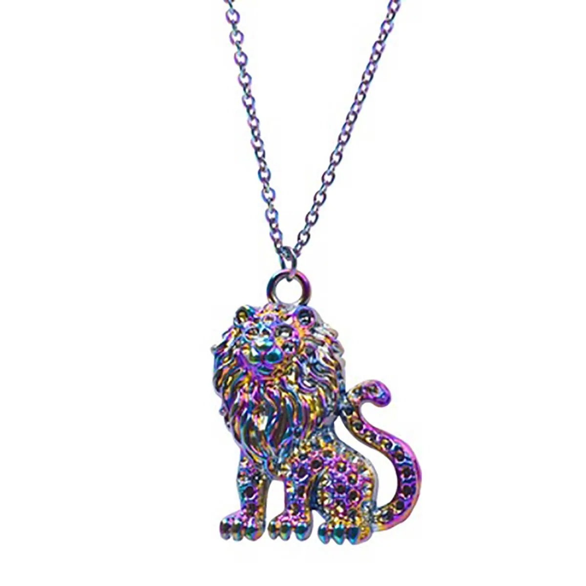 

2Pcs Metal Alloy Pendant Necklace&Pendant Electroplate 7 Colorful DIY Necklace Components Accessories Supplies Male and Female