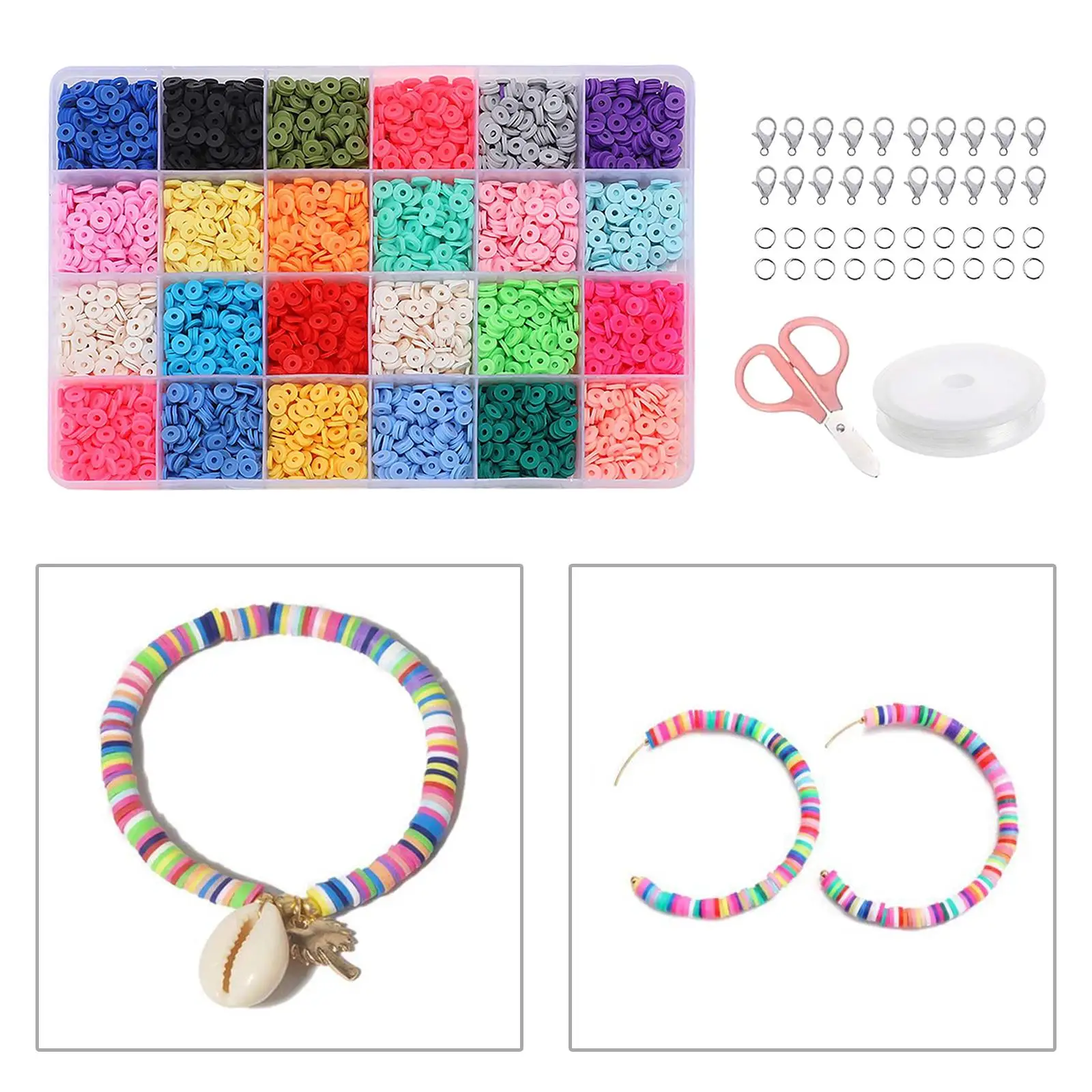 

Spacer Beads DIY Flat Accessories Flat Loose Beads for Craft many Ornaments Anklets
