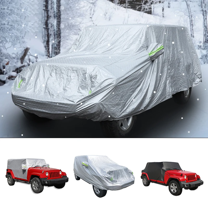 

Автомобильные чехлы для Jeep Wrangler Jk Jl, Пылезащитный Водонепроницаемый Солнцезащитный УФ-чехол для Jeep Wrangler Jk Jl 2007 -2021
