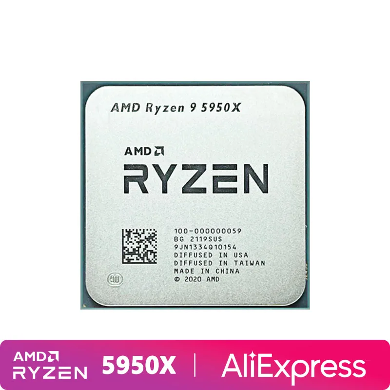 Процессор AMD R9 5950X, процессор Ryzen 9 5950X, разъем AM4, новый, но ...