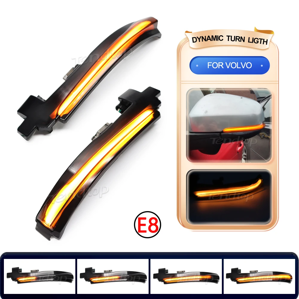 

LED Flashing Dynamic Turn Signal Light For Volvo V40 II V60 CC S80 V70 III S60 2011-2018 Side Mirror Sequential Lamp Indicator
