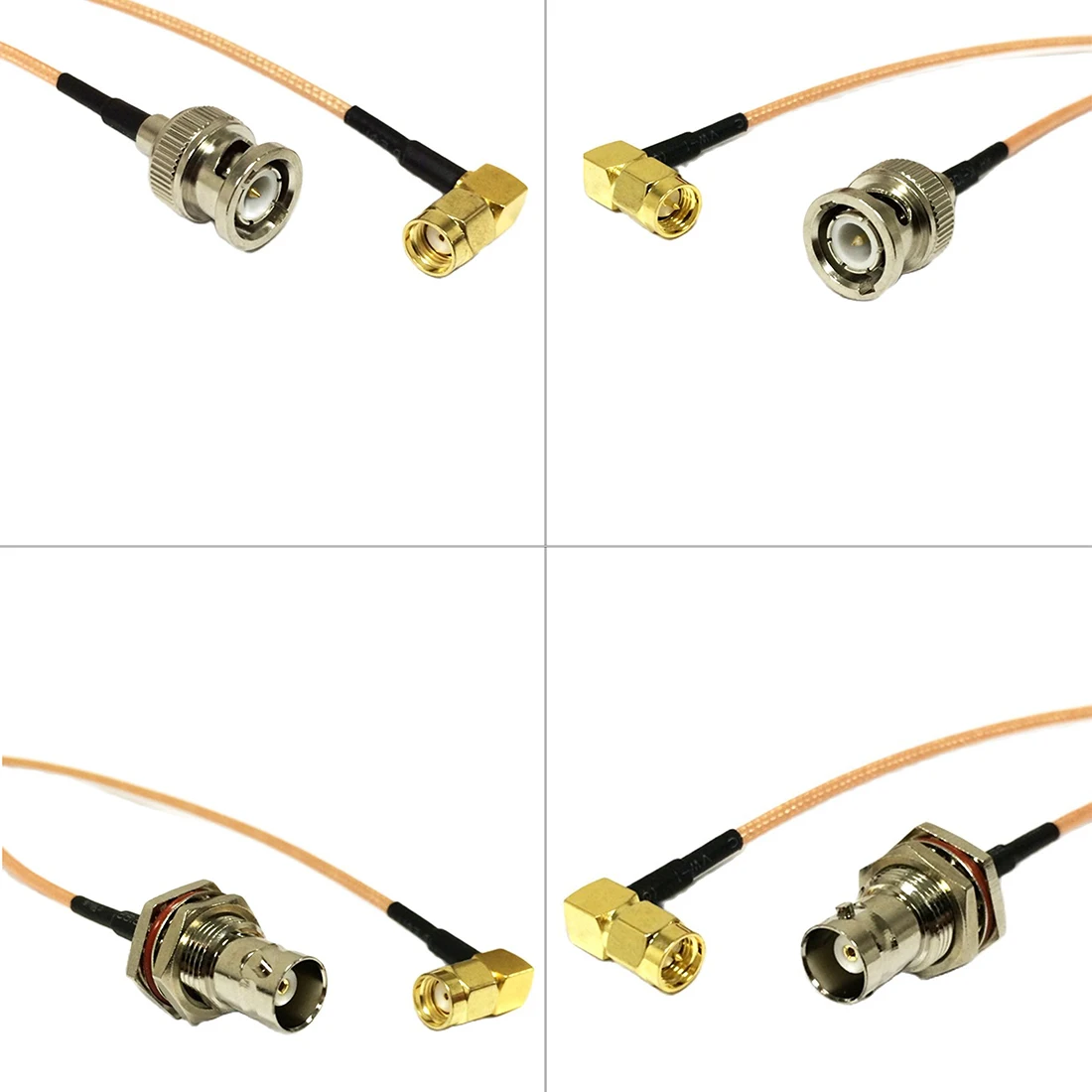 RP SMA Plug to BNC Male/ Female Bulkhead Pigtail Cable Adapter 15cm/30cm/50cm