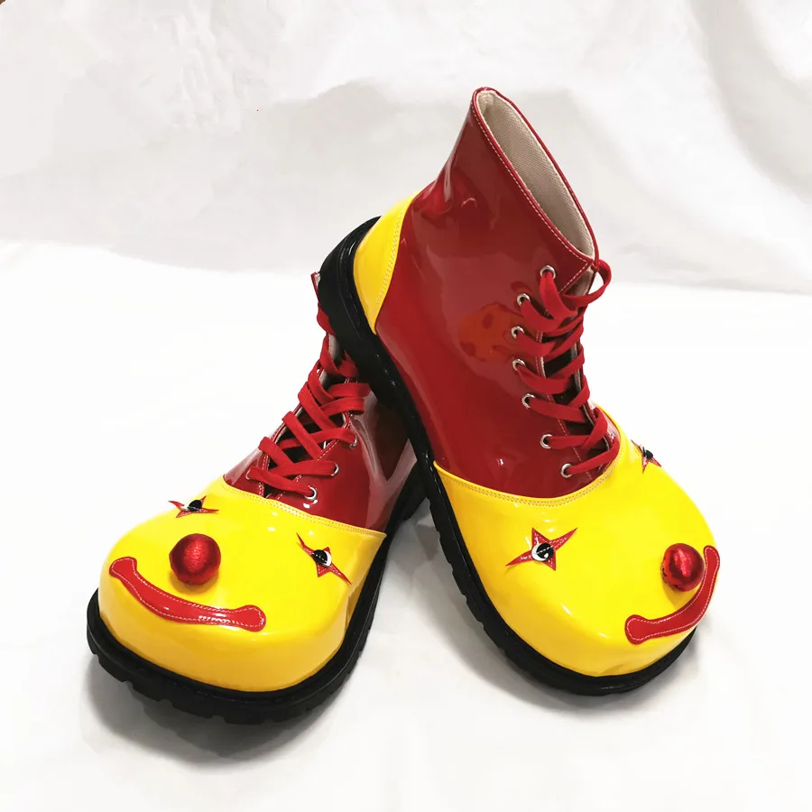 34 см сапоги клоуна с улыбающимся лицом для взрослых обувь косплея большого