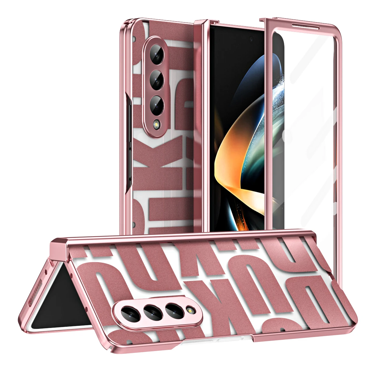 

for samsung z fold 4 Fashion Folding Bag Full Protection Case for Samsung Galaxy Z Fold 4 fold4 zfold4 Tempered Glass Film