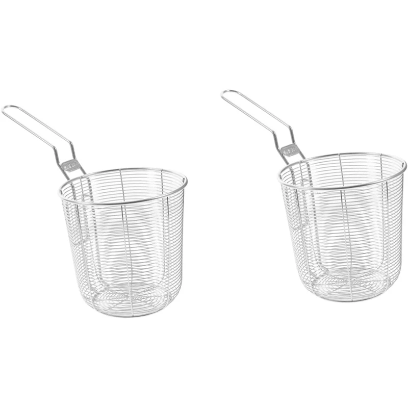 

2 Pcs Strainer Stainless Steel Silver Household Scoop Household Fried Basket Net Leaking Hot Pot Filter