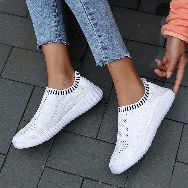 Summer Mesh Sneakers for Women Outdoor Casual Shoes Fashion Sneakers Women Flats Slip on Sock Trainers Ladies Zapatos De Mujer