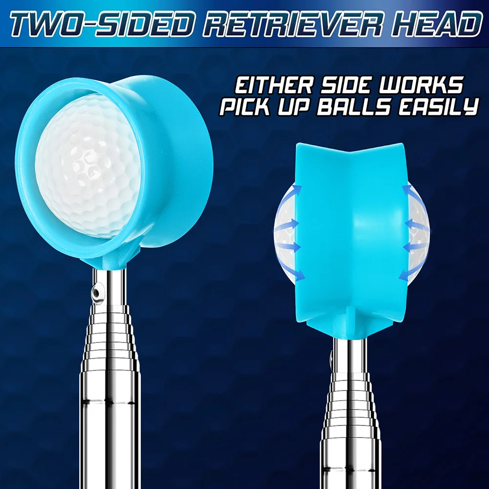 Телескопический мяч-ретривер для гольфа из нержавеющей стали