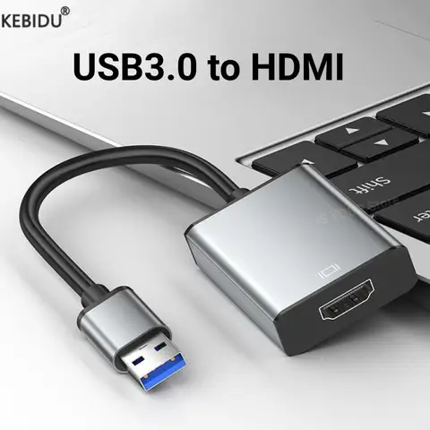 1080P USB 3.0 в HDMI-совместимый конвертер с несколькими дисплеями графический адаптер для ПК, ноутбука, проектора, внешняя видеокарта HD