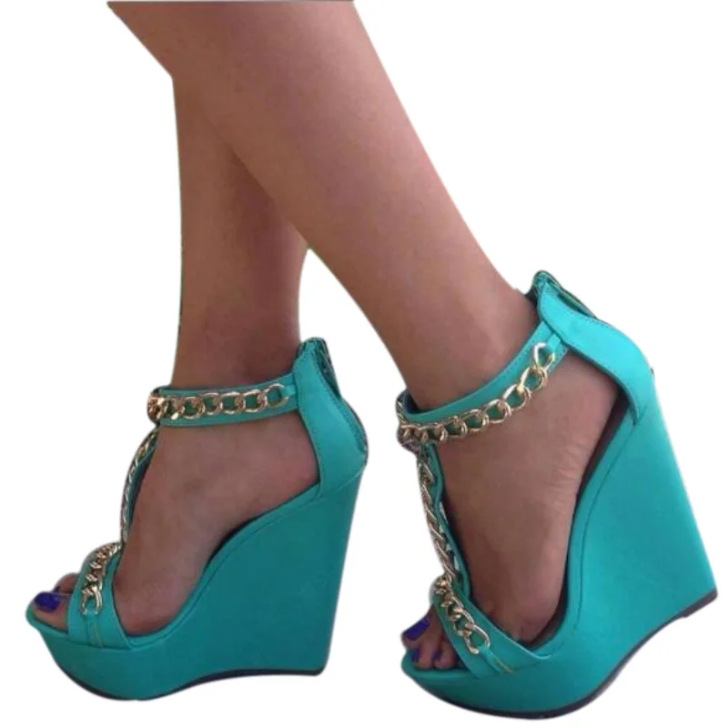 

Обувь SHOFOO, Модные женские сандалии на высоком каблуке. Высота каблука около 12,5 см. Босоножки на танкетке. Индивидуальная обувь. SIZE34-46