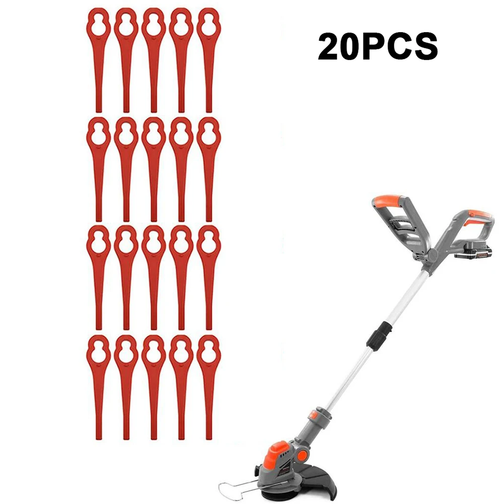 

20Pcs Grass Trimmer Plastic Blades FOR TERRATEK TTCGT18 TTCGT18-3 GGCGT18 Cordless Grass Strimmer Cutter Head Blade