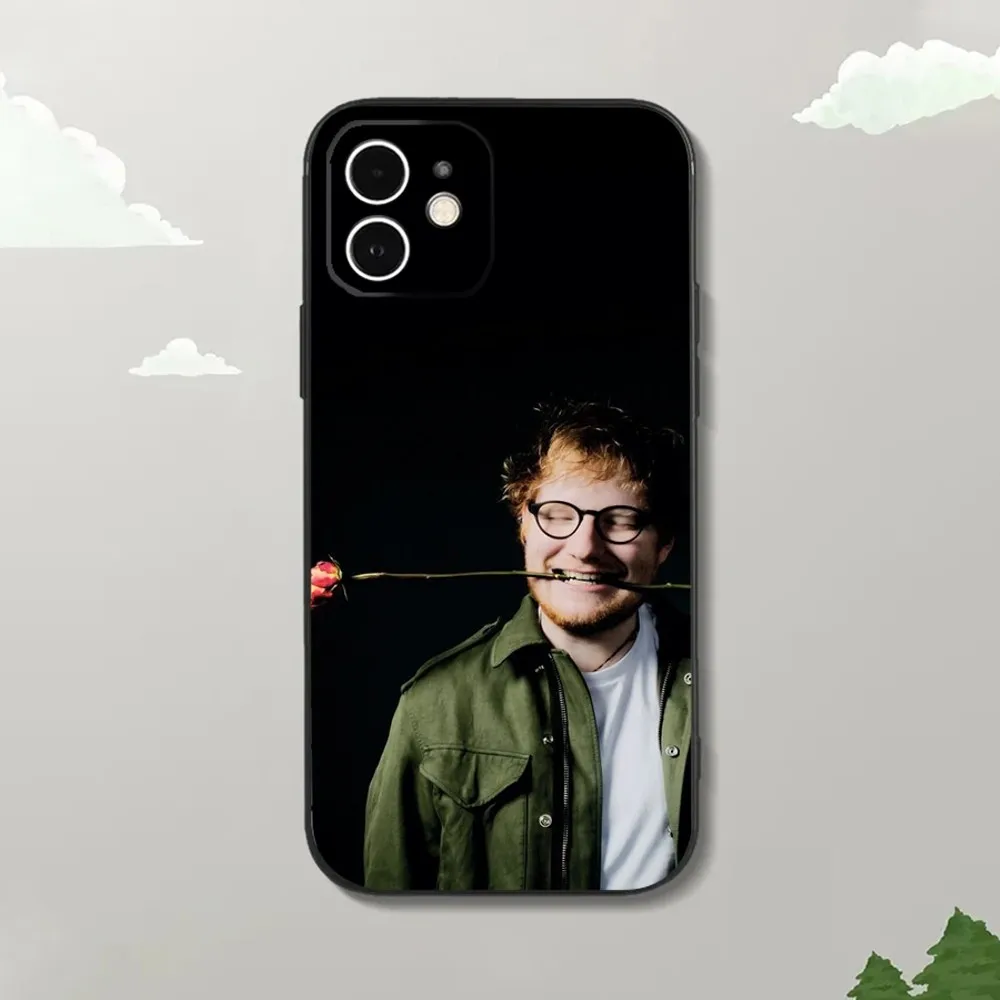 Силиконовый чехол Singer Ed S-Sheeran для iPhone16 15 14 13 12 Mini 11 Pro XR X XS MAX 7 8 Plus мягкий черный