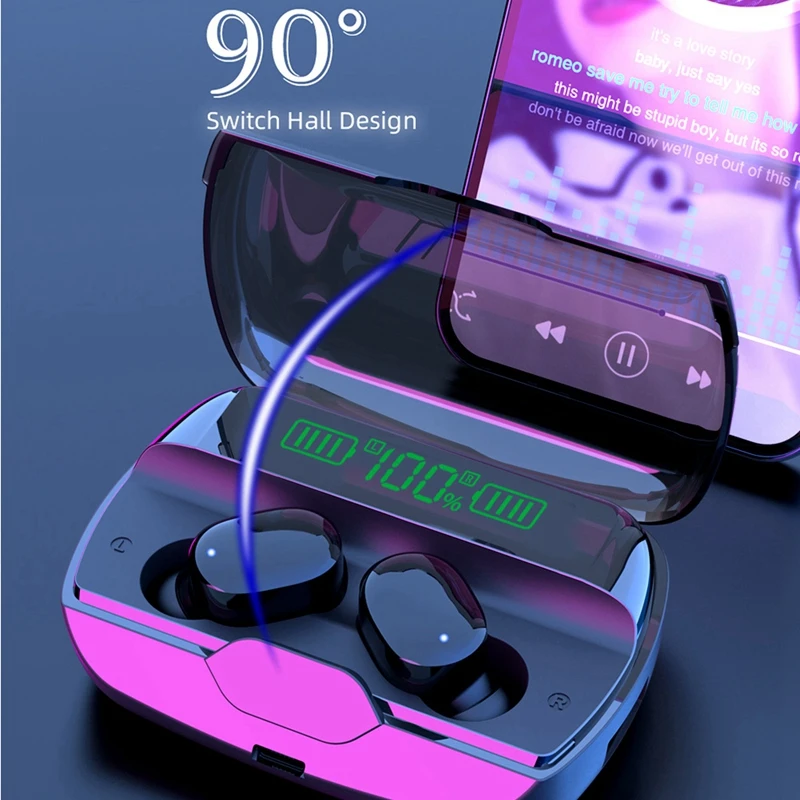 

suqy Digital Display Bluetooth Earphones Long Battery Time Noise Cancel Headphones Gaming Sport Bluetooth Headset Free Shipping