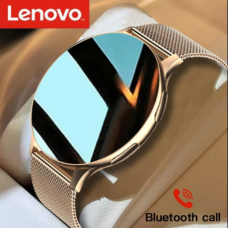 Новинка 2023, Смарт-часы Lenovo, круглые Смарт-часы с Bluetooth, часы для звонков, мужской и женский фитнес-браслет, часы на заказ с лицом и подарочной коробкой