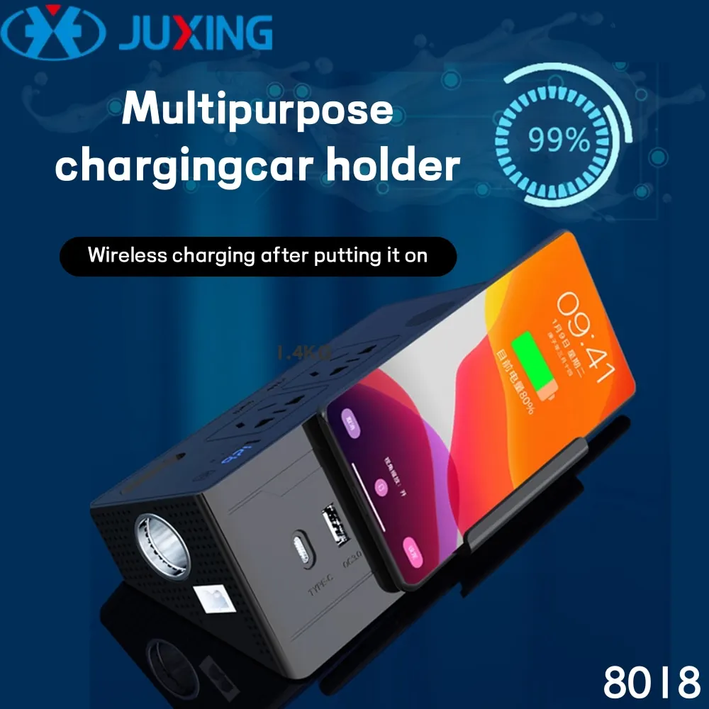 

Инвертор напряжения автомобиля JUXING, 12 В переменного тока, 200 Вт, с 5 разъемами для зарядки, подходит для путешествий, внедорожника, автомобиля, подставки для телефона