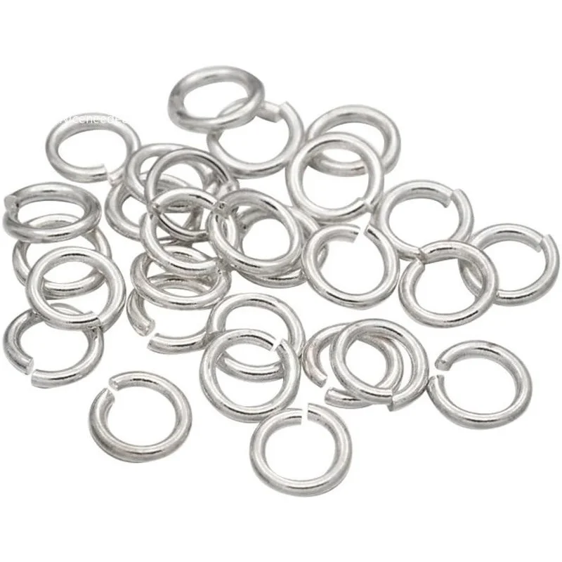 

Латунные открытые серебряные Колечки 500 г 5x0,8 мм; Внутренний диаметр около 3,4 мм; Около 10638 шт./500 г