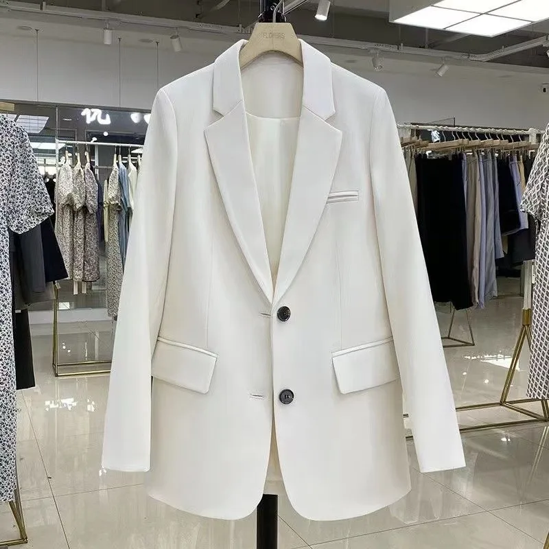 

Spring Fashion Style Blazers For Women Formal Notched Blazer Feminino Ladies Office Long Sleeve Business Work Wear Black Clothes