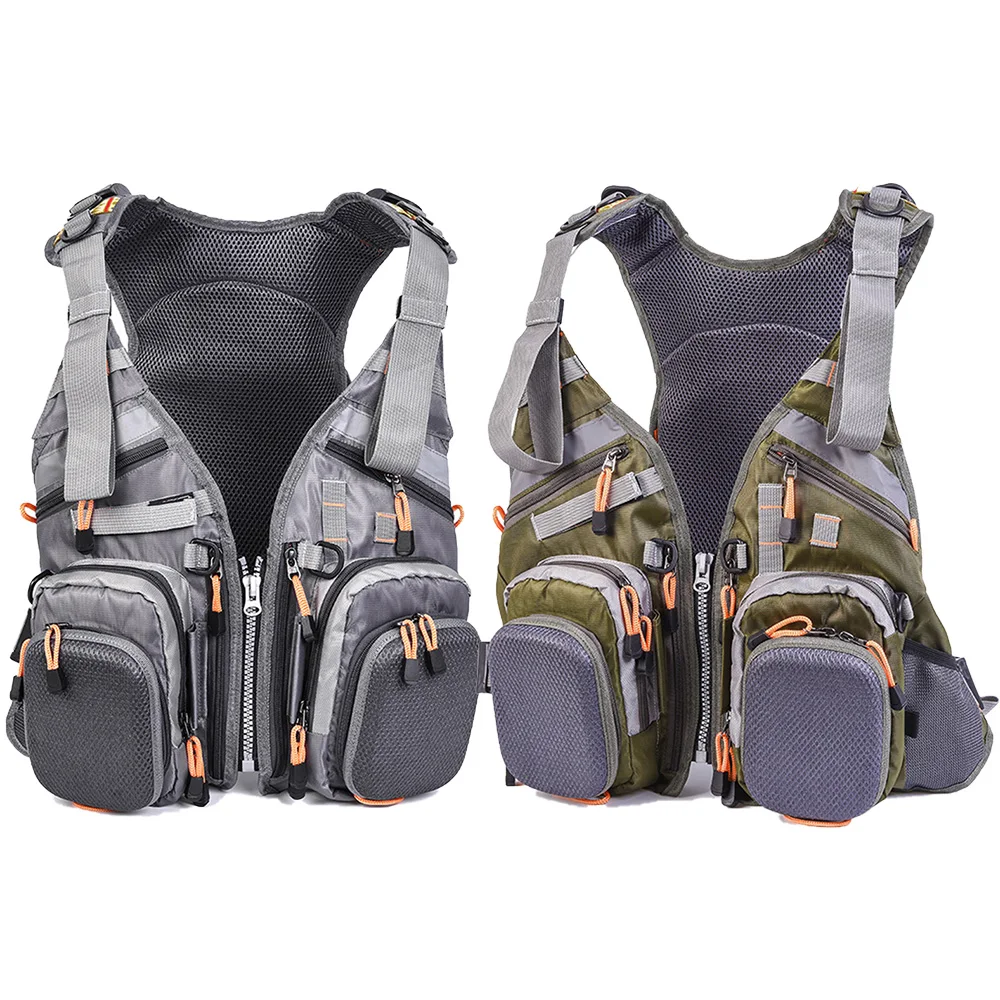 New Adult Life Jacket Fishing Vest Multi-function Outdoor Floating Vest+backpack Swimming Fishing kayak Multi-pocket Life Jacket