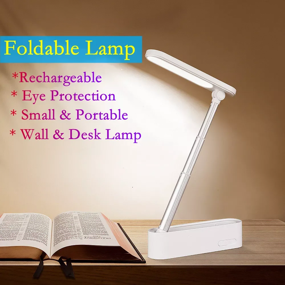 

LED Desk Lamp 4000K Eye Protect Study Office Folding Table Lamp Wall Lamp Dimmable Bedside Read Night Lights