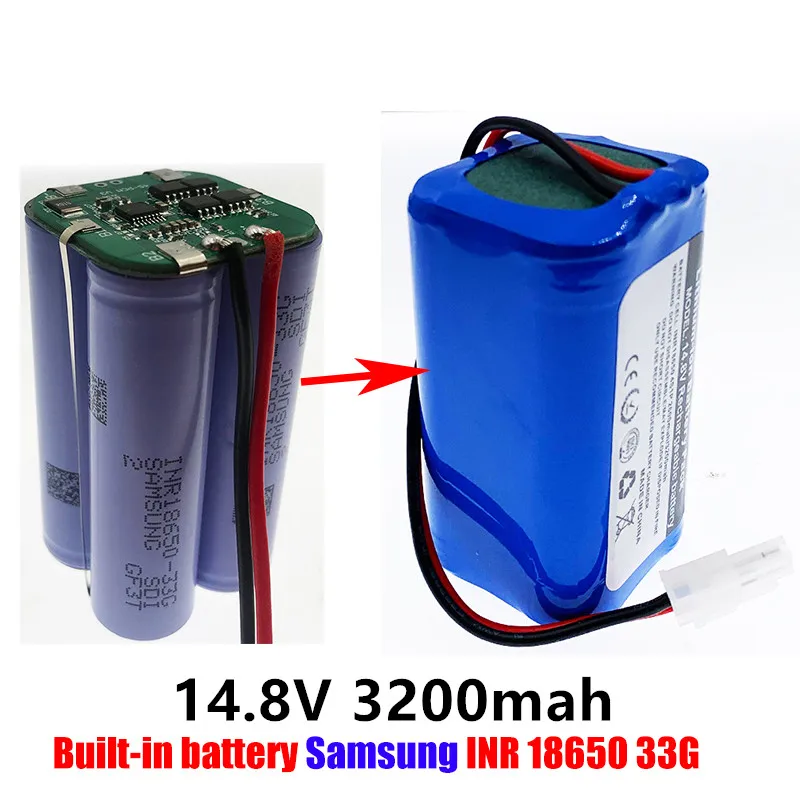 

14.8V3.2AH Samsung Battery 2.8Ah Rechargeable Battery 2.6ah Battery for ILIFE A4 A4s V7 A6 V7s Plus Robot Vacuum Cleaner Battery