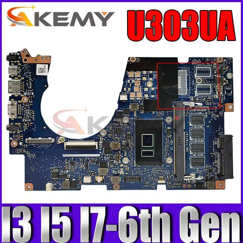 

Материнская плата U303UA I3-6th Gen I5-6th Gen 4GB RAM для ноутбуков ASUS UX303 UX303U UX303UB UX303UN U3000 U303U