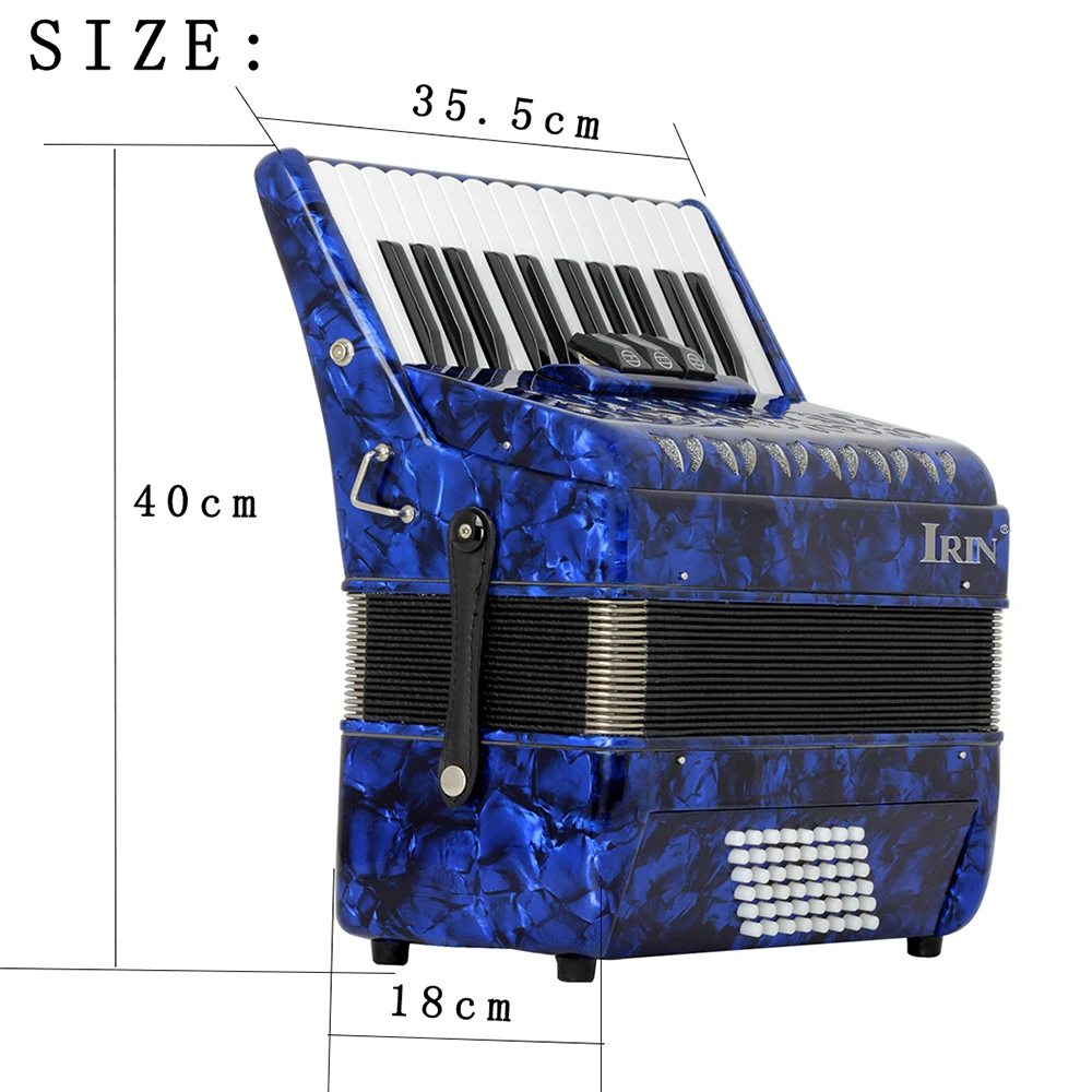 IRIN 26 клавиш 48 бас аккордеон целлюлоидный с сумкой для хранения инструменты