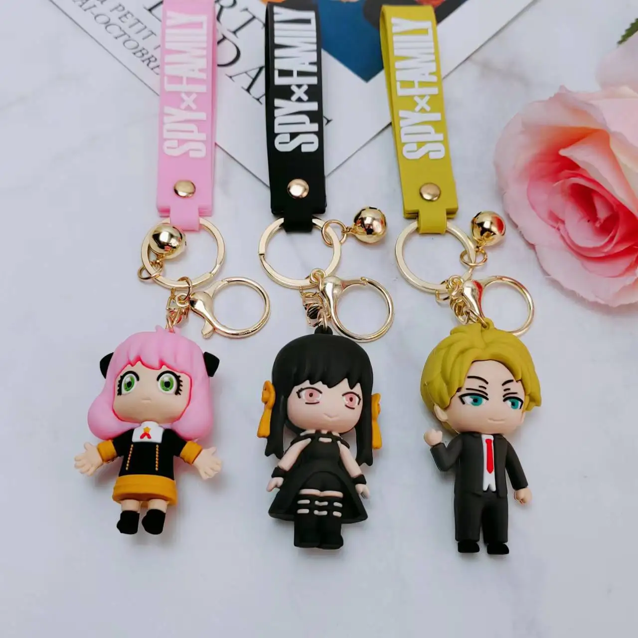 

Anime Spy Play House Cute Toys 3D Figures Exquisite Keychain Jewelry Backpack Decorative Fashion Pendant Toys Gifts 2022 New