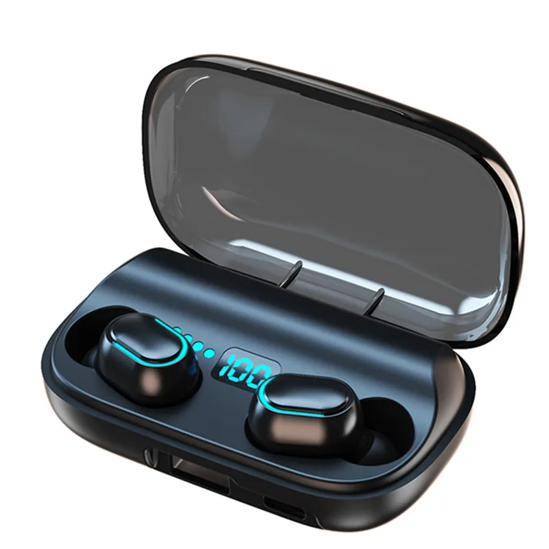 

T11 Wireless Headset TWS V5.0 Bluetooth 9D Stereo Headset with LED Display IPX7 Waterproof Touch Earphones