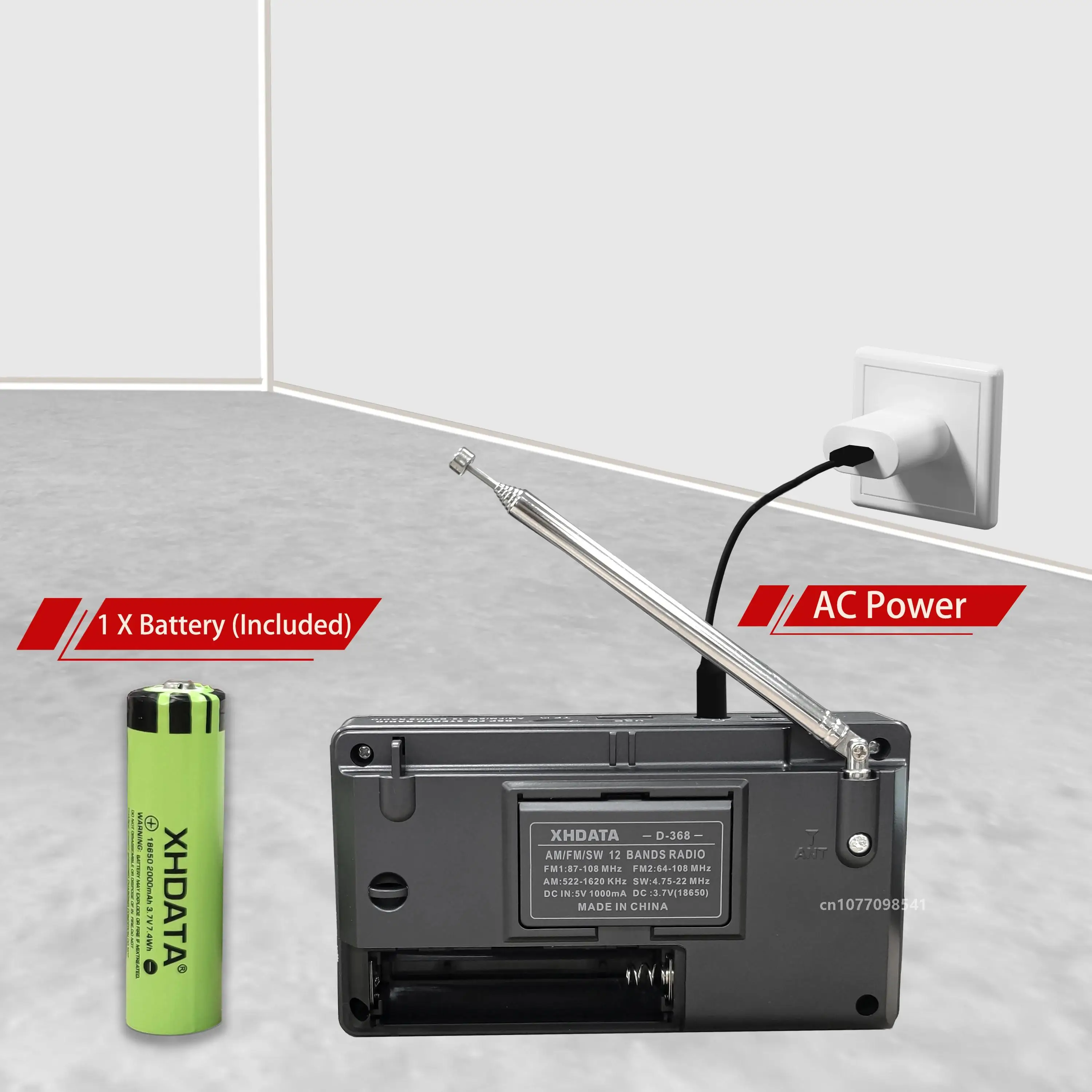 XHDATA D-368 FM-радио BT Портативный AM FM SW 12-диапазонный стерео радиоприемник