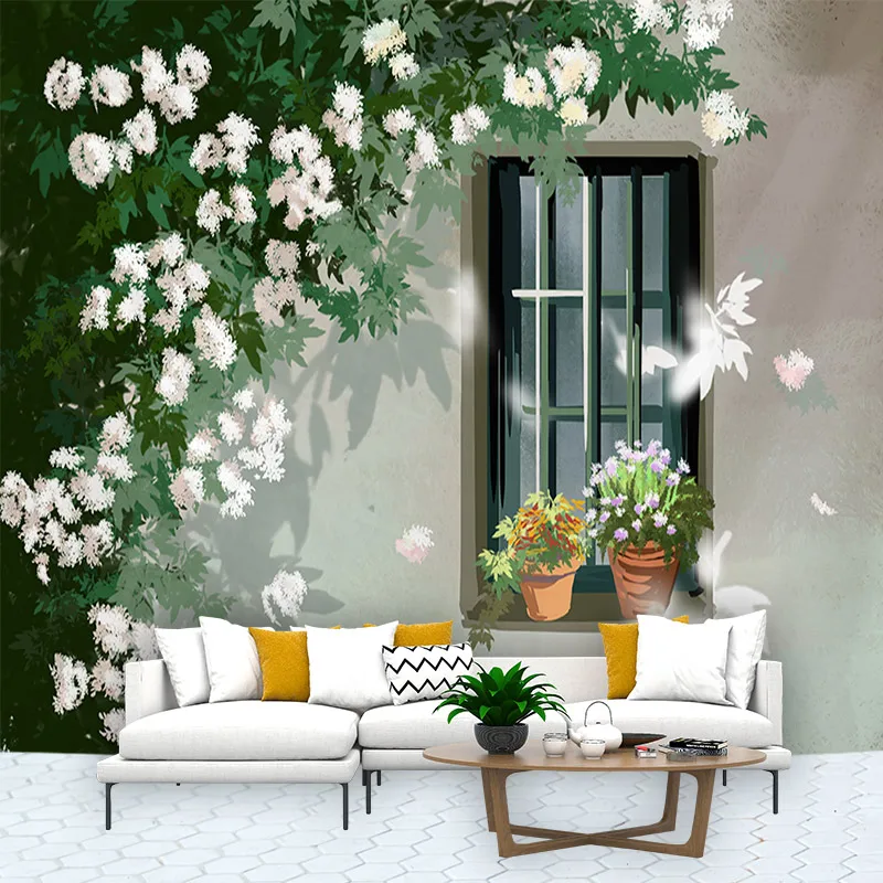 Ландшафтный двор гобелен для стен искусство домашний дом Спальня Декор 2024